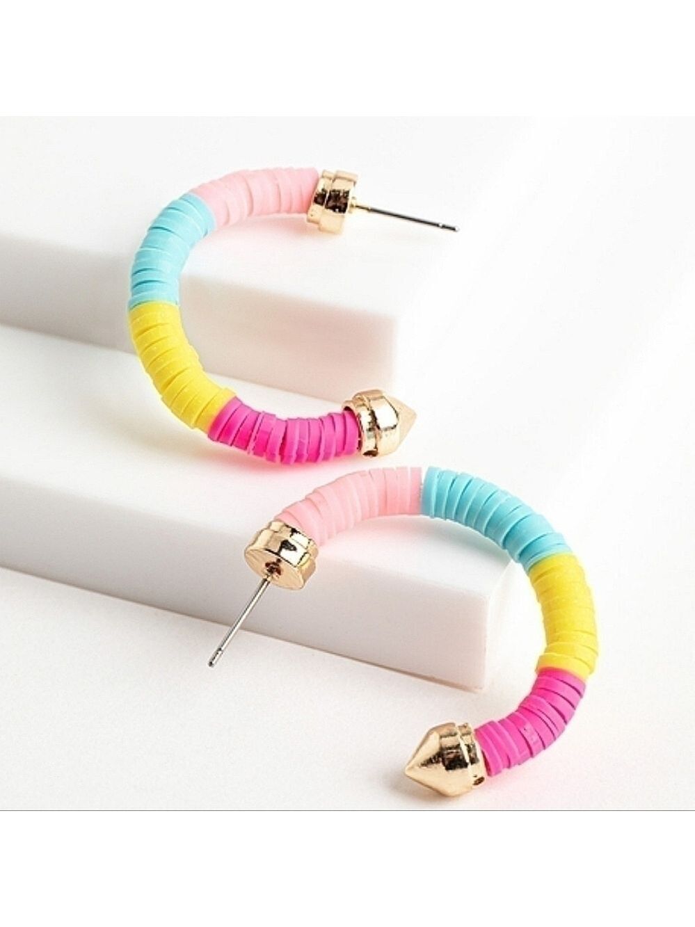 NWT Colourful Disk Mini Hoop Earrings